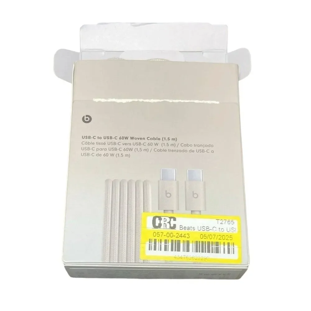 Beats USB-C Cable 1.5m Fast Charge Woven Stone Open Box Unused See Pictures